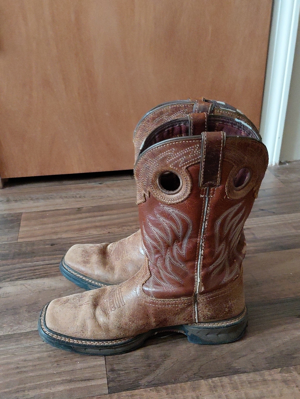 Durango Brown Leather Pull-On Work Boots